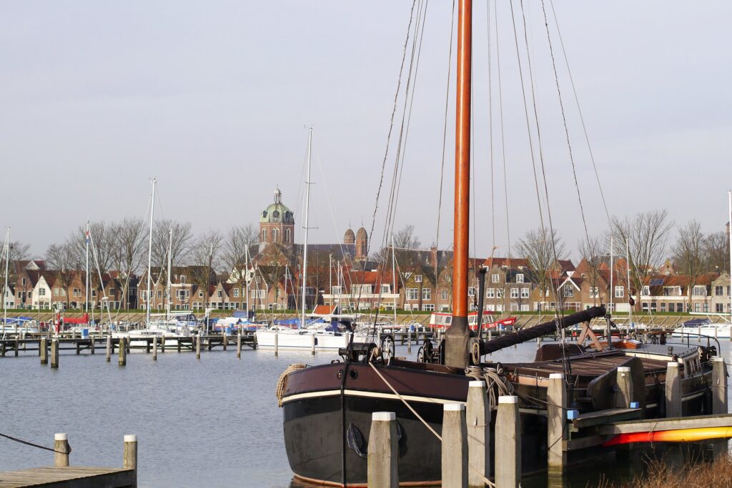 Boats moored in Hoorn marina