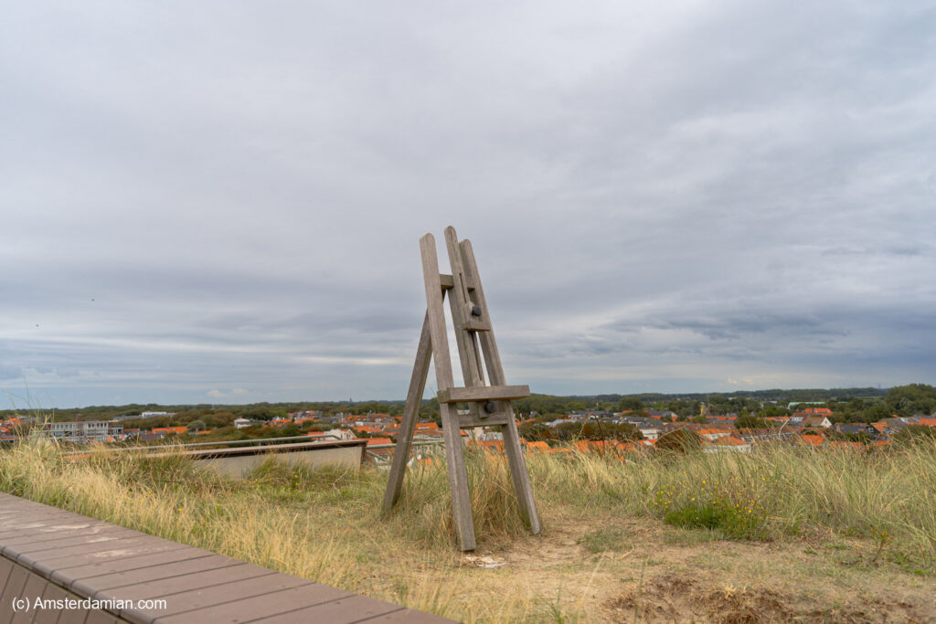 Easel on the dunes at Domburg