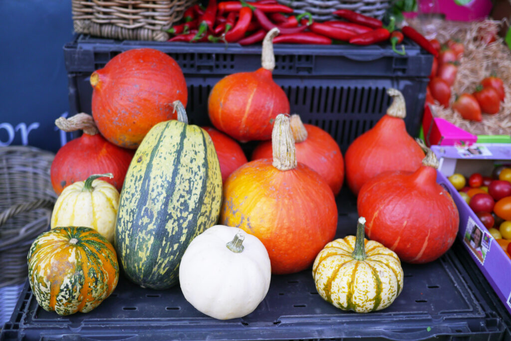 Organic products at the market in Amsterdam