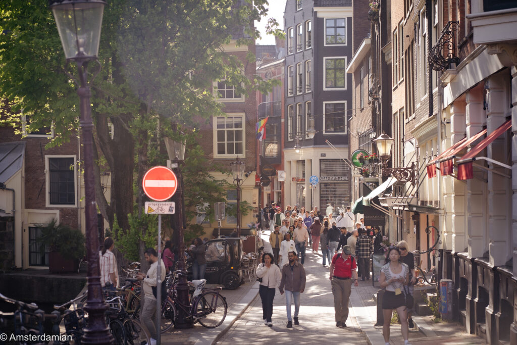 Streets of Amsterdam on a sunny day