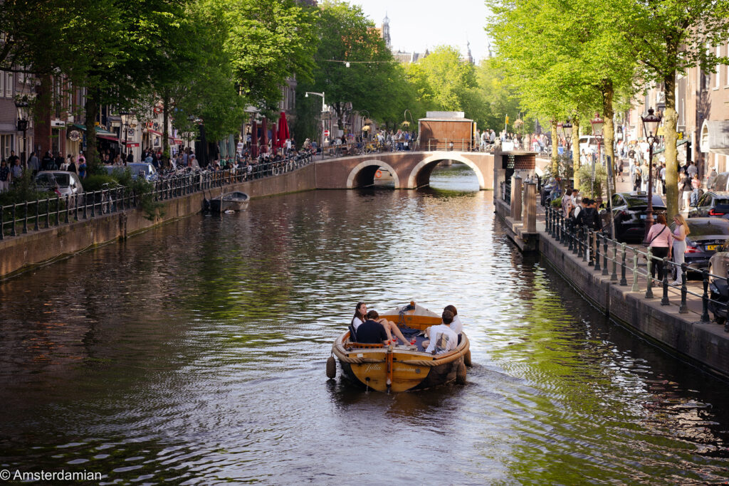 Boat sailing on the canals