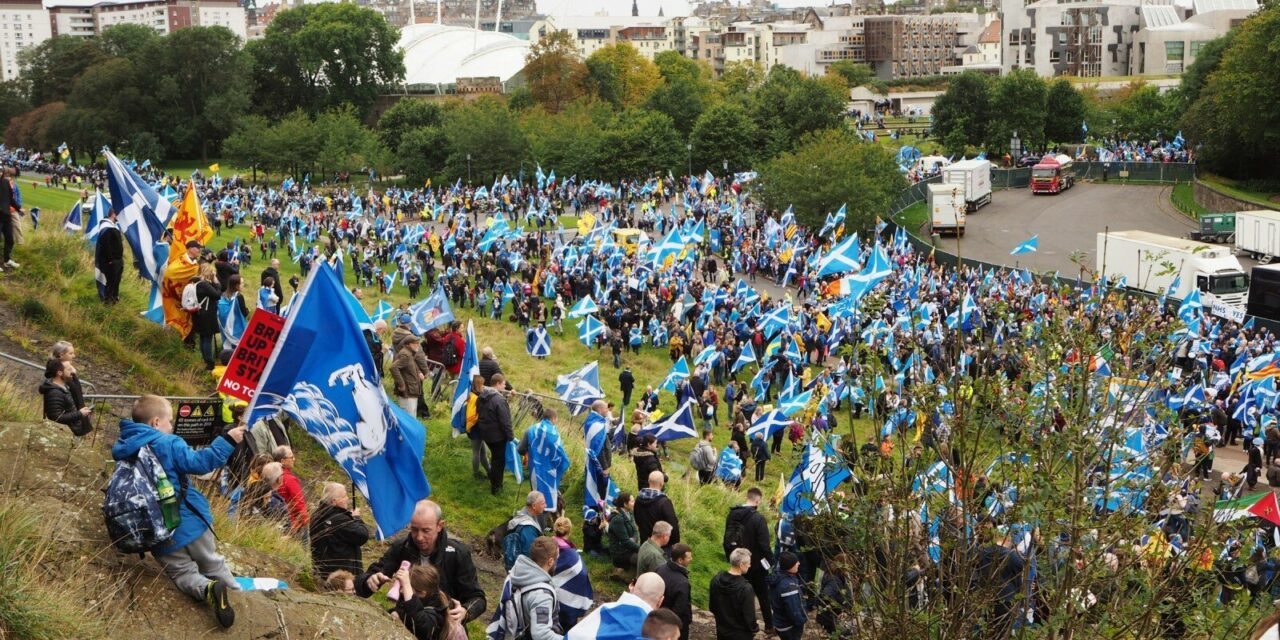 Attending a Pro-Scottish Independence March in Edinburgh