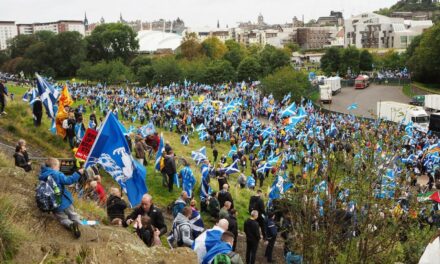 Attending a Pro-Scottish Independence March in Edinburgh