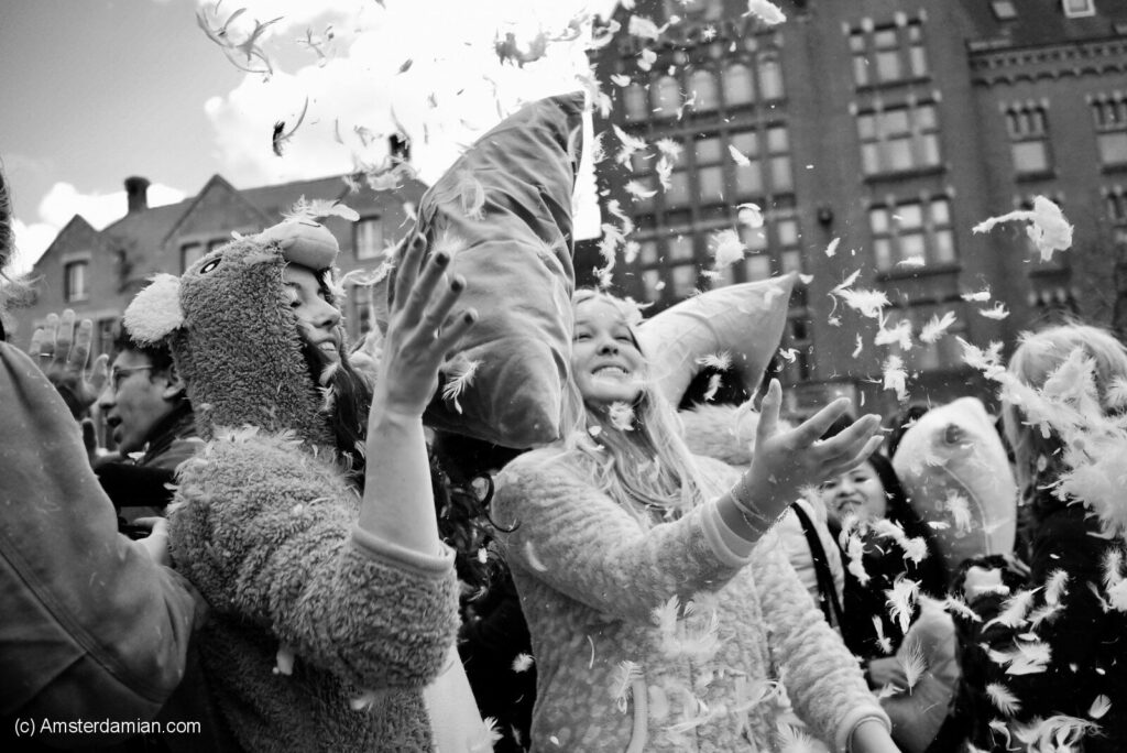Pillow fight - Amsterdam