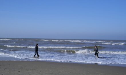 A sunny day at the sea in early spring: at Zandvoort in March
