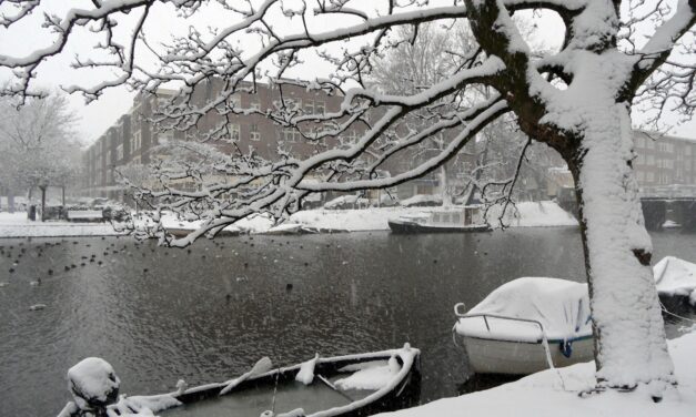 White winter in Amsterdam