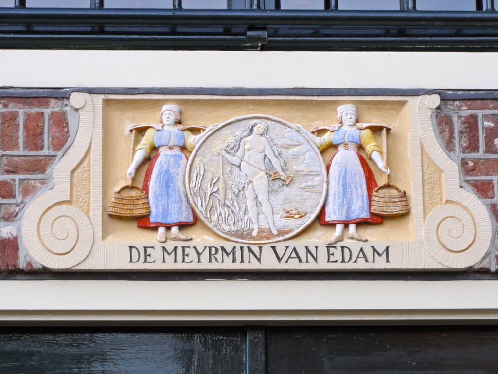 Gable Stone the Mermaid on Jan_Nieuwenhuizenplein15_Edam