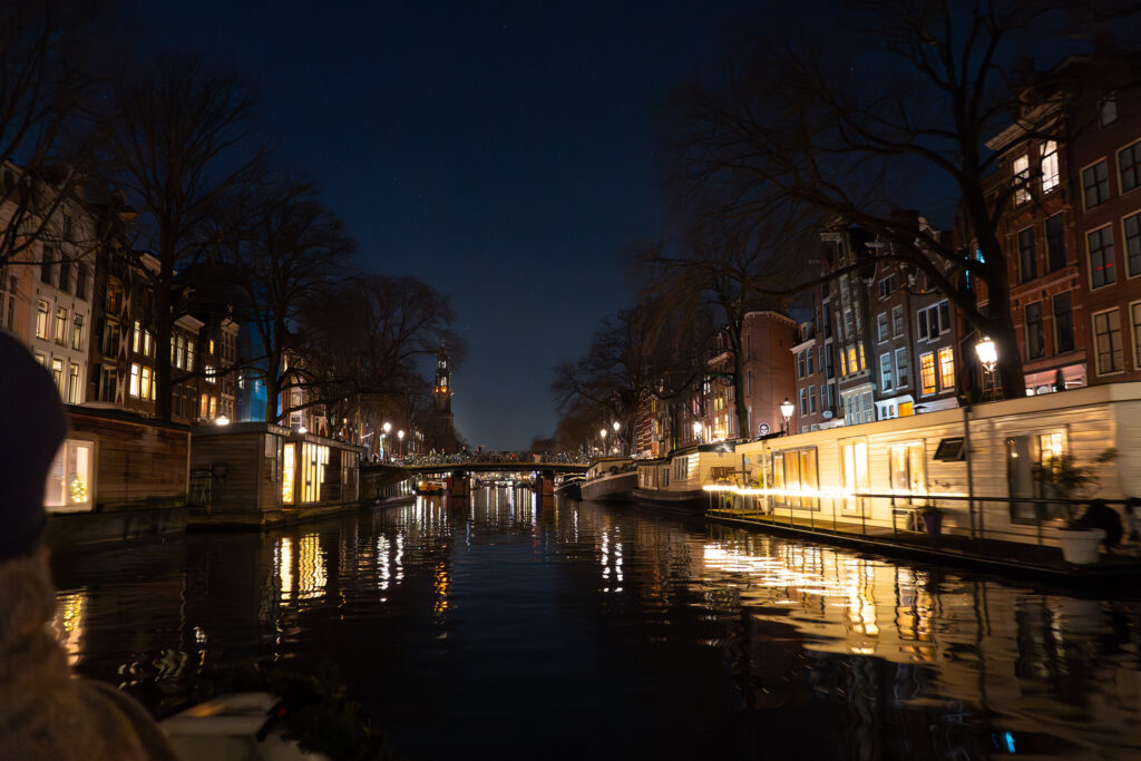 Boat ride at Amsterdam Light festival