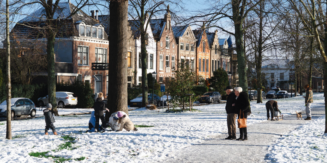 First snow of 2026 in Alkmaar