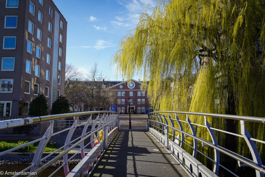 Bridge going to Wilhemina Blombergplein