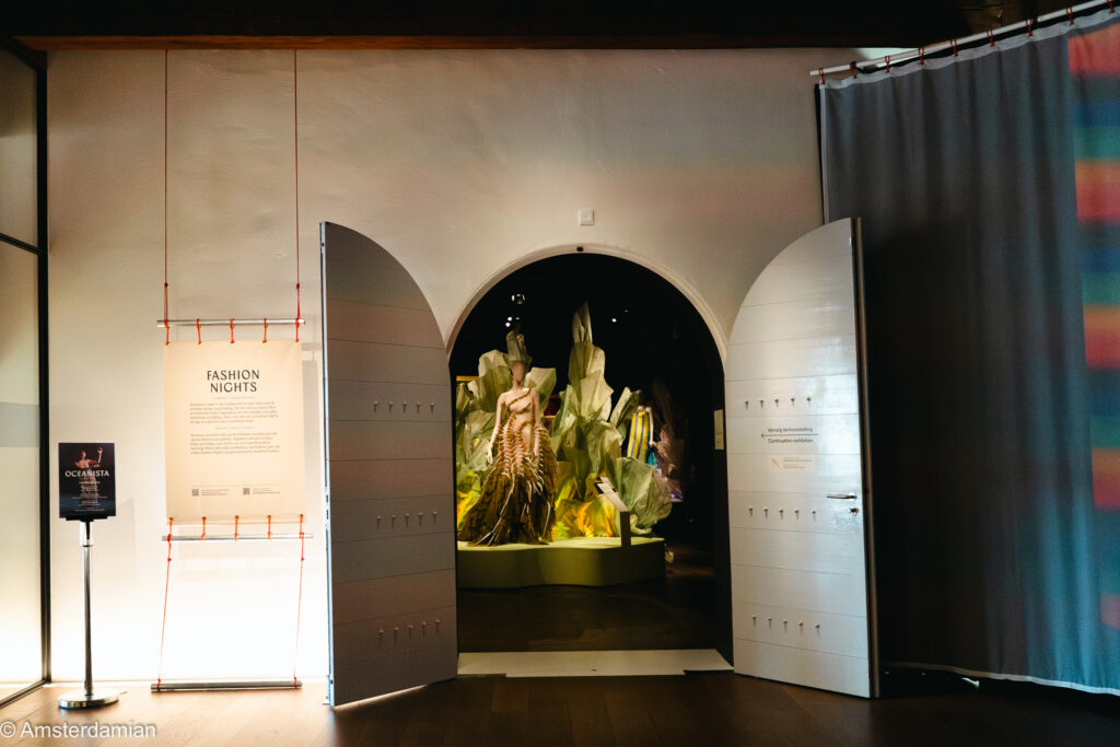 Entrance to one of the rooms of the Oceanista exhibition