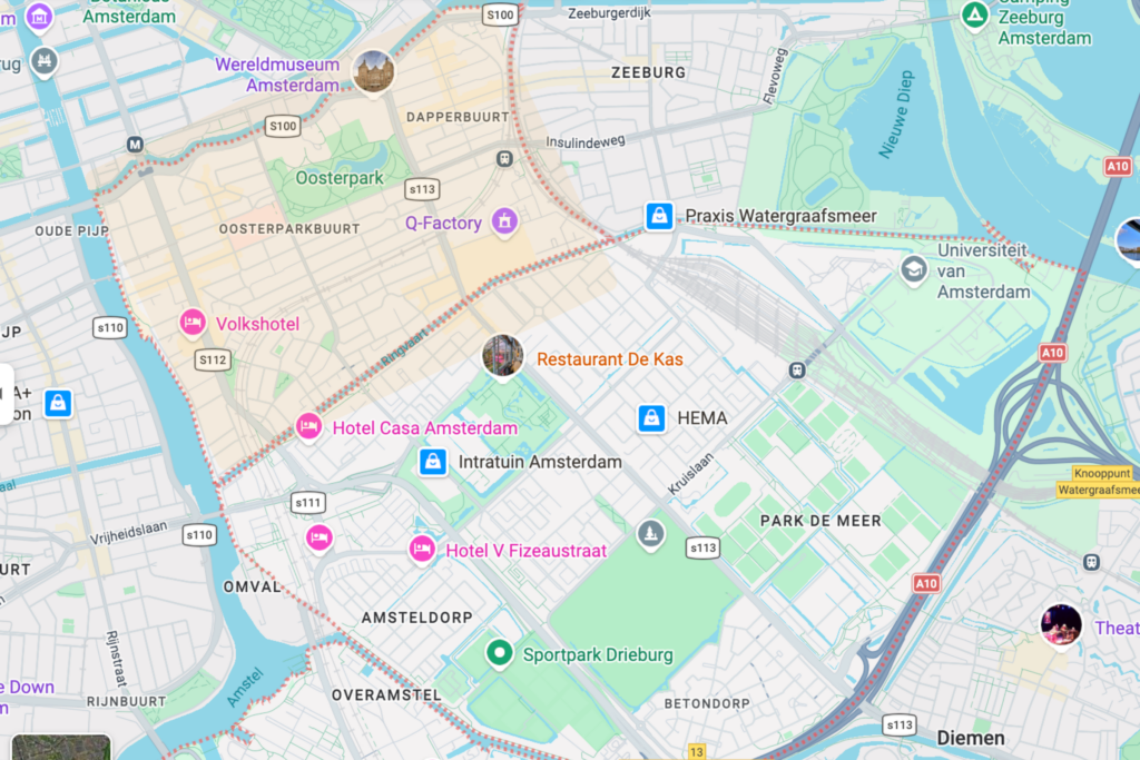 Oud Oost Neighbourhood map