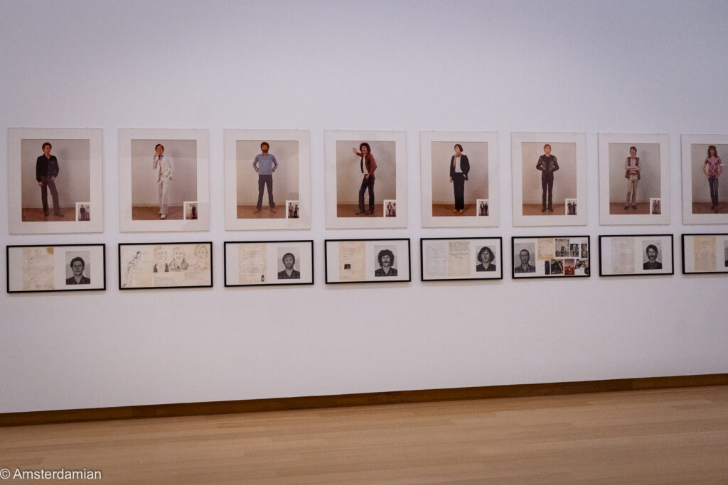 Wall of Eijkelboom's De ideale man photos: the artist posing as each woman's ideal man