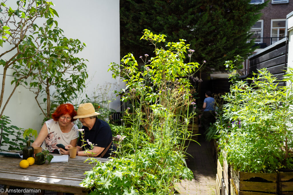 Women relaxing in one of the gardens at Open Garden Days 2026