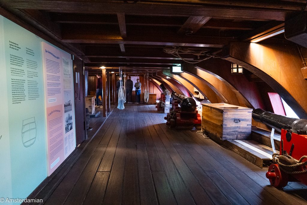 Gun deck of the ship Amsterdam